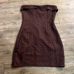 White Fox strapless corset dress